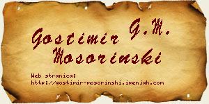 Gostimir Mošorinski vizit kartica
